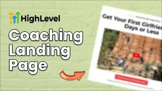 Build your first coaching landing page in 13 minutes (GHL) | Beginners Guide