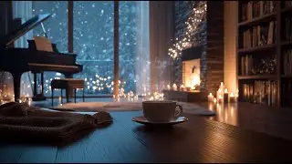 Soft Jazz Piano for Deep Late Night Desk Work | Quiet Winter Productivity