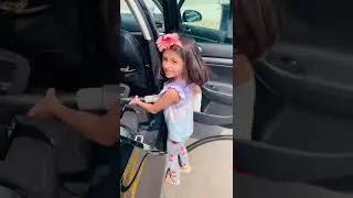 Shravya and dad cleaning the car  #youtubeshorts #shorts