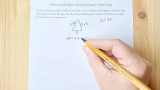 Gleichschenkliges Dreieck (Basis und Schenkell&auml;nge berechnen, Umfang gegeben, lineare Gleichung)