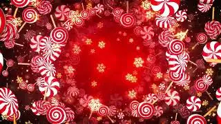 Christmas Candy Swirl Tunnel | Festive Background Loop (8 Hours) 4K
