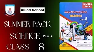 Allied School summer pack of class 8 Science || Summer pack of class 8 Science 2025 || complete work