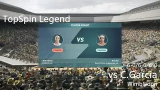 【TopSpin】vs C.Garcia - Legend | Wimbledon | Speedrun - 15:22
