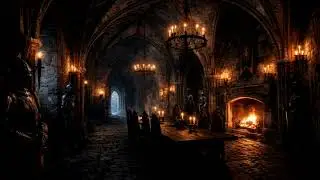 Salão Gótico Medieval com Réquiem de Mozart | Ambiente Sombrio e Cinematográfico.🕯️