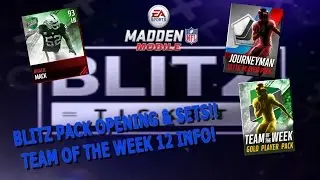 BLITZ PACK OPENING & SETS COMPLETIONS !! TEAM OF THE WEEK INFO! MADDEN MOBILE 17