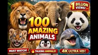 100 Amazing Animals Walking & Talking to the Camera! 🦁🐘🐬 | Ultra Realistic AI Wildlife #shorts
