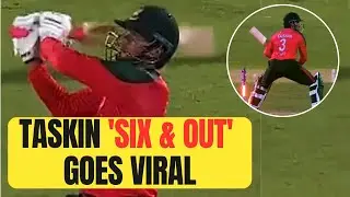 Taskin Ahmed SLAMS big six, but given out hit wicket on the same ball! |Sports Today