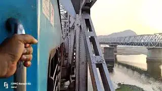 12795 Intercity Express Passing through KRISHNA RIVER BRIDGE VIJAYAWADA|INDIAN RAILWAYS|
