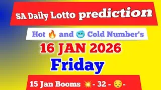 Sa daily lotto prediction of 16 Jan 2026 | South Africa daily lotto Prediction