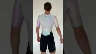 Womens Aero Sleeved Tri Suit Pastel Fade  #triathlon #trisuits #sportwear