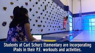 Carl Schurz students incorporate iPads during P.E.