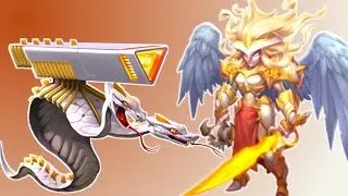 Elvira Demonslayer lvl 150 & Serpentex lvl 144 Gameplay | Light Meta Title Holders | Monster Legends