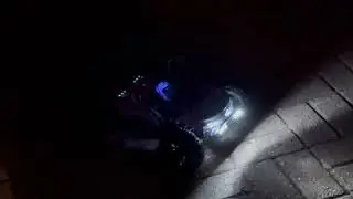 Flytron Red & Blue Dual Cree LED at night