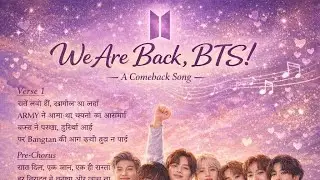 We are back , BTS. A comeback new song 2026 