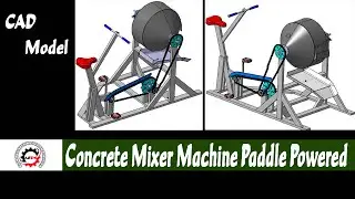 Concrete Mixer # 01 | CAD design | paddle powered concrete Mixer | Alam engineering design solution
