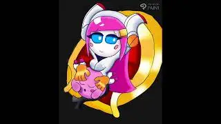 Kirby sleeping peacefully in Susie's Lap Fanart - Speedpaint