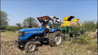 Sonalika 42 DI Tractor with Surjeet Multicrop Thresher | Paddy Cutting Video | Tractor video 