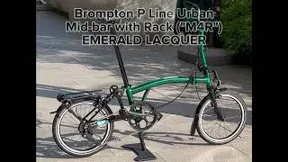 Brompton P Line Urban Mid-Bar with Rack in EMERALD LACQUER