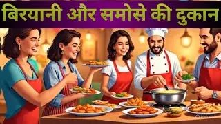 बिरयानी और समोसे की दुकान #TheleKiBiryani #SamosaStory #3DCartoonStory #MotivationalStory
