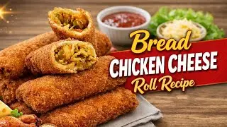 Bread Chicken Cheese Roll Recipe | Easy Bread Chicken Cheese Rolls at Home | Quick Iftar Snacks 