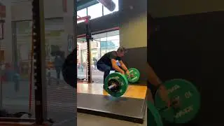 100kg/220lbs Power Clean FAIL #shorts