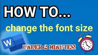 HOW TO change the Font Size in Microsoft Word (Office 365)
