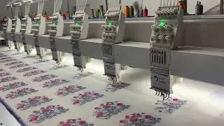 LEJIA 12 Heads 400/800 X 1200 HIGH SPEED Computerised Embroidery Machine