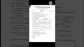 Bsc nursing 1st semester applied psychology question paper 2023(wbuhs).