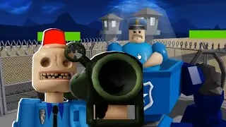 SIREN COP VS BARRY'S MECH ROBOT - BARRY'S PRISON RUN! (SCARY OBBY)
