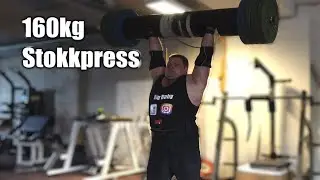 STRONGMANKNUT OG BIG BABY - 160KG STOKKPRESS