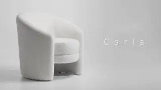 Carla Fabric Accent Chair, Cream