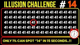 Only 1% Can Find the Hidden Number | Illusion Challenge Level 14