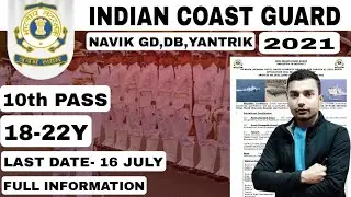 INDIAN COAST GUARD NEW VACANCY 2021 || FULL INFORMATION || DEFENCE93