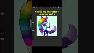 Rating my character&rsquo;s glow up part 1 #animation #procreate #furry #blendingbrush