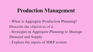 Objectives and Strategies for Aggregate Production Planning | Production Management