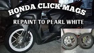 HONDA CLICK MAGS STOCK PAINT REPAINT TO PEARL WHITE