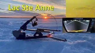 Lac Ste Anne Walleye and Pike showing Lowrance ActiveTarget with an Underwater Camera to compare
