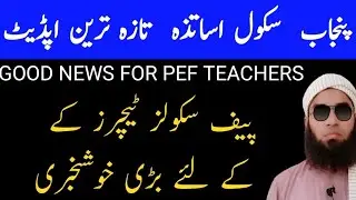 Good news for pef schools teachers | pef schools teachers salary increase |