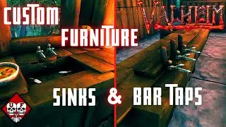 Valheim | How to Build Furniture | Part 3 | Sinks & Bar Taps | Guide | Tips and Tricks