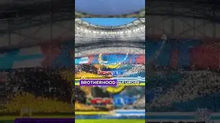 This kind of UNIQUE Football Brotherhood #om #aek #orangevelodrome #footballculture #groundhoppers