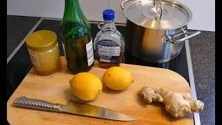 Switchel, gesundes Getr&auml;nk aus Ingwer, Zitrone, Apfelessig und Honig. Abwehrkr&auml;fte st&auml;rken, abnehmen