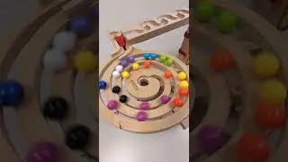 marble Run Race ASMR #211 Wooden Wave Course Colorful Marbles   #marblerun #marblerunrace #asmr