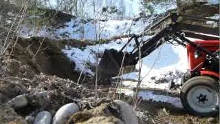 C-328/330 + ładowacz czołowy  - ładowanie piachu