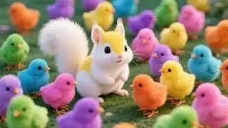 Catch Color Chicken, Cute Chicken, Duck, Rainbow Chicken, Rabbit, Cute Animals