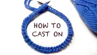 How to Cast On Stitches on a Circular Needle For Beginners #knitting
