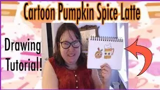 Cartoon Pumpkin Spice Latte Drawing Tutorial (Simple and Easy)