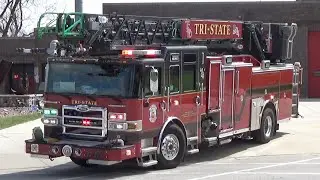 Tri-State Fire Dist IL Ladder 122 & Medic 122 Responding