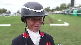 Ros Canter on her great dressage score and why she chose to ride at Defender Burghley
