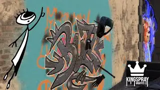 Graffiti piece *Kingspray VR* MrBuzZz here