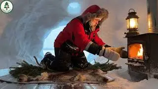 Building a Survival House in Siberia &minus;71&deg;C | Inside a Snow Shelter.